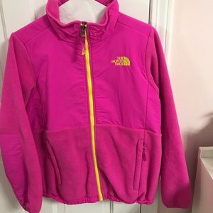 pink northface jacket!!